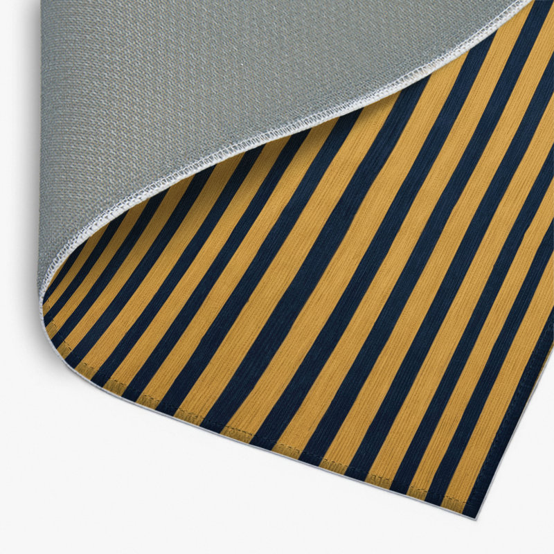 Tapis intérieur / extérieur brun HorizontalStripes, Rectangulaire 2 pi x 3 pi