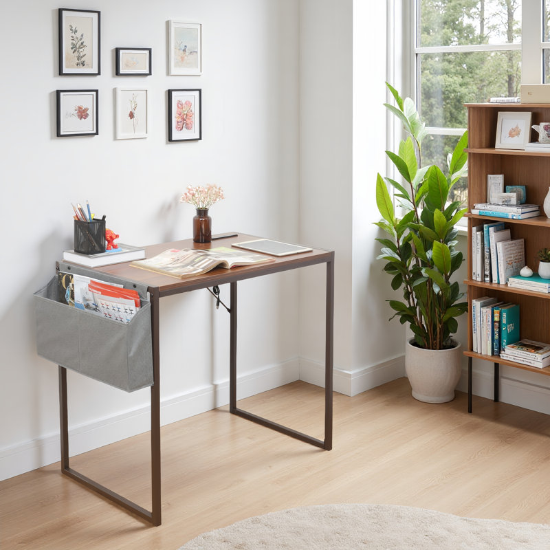 Bureau d'étude Parinita - Station de travail élégante et élégante pour les petits espaces, H 30 po x l 31,5 po x P 18,9 po