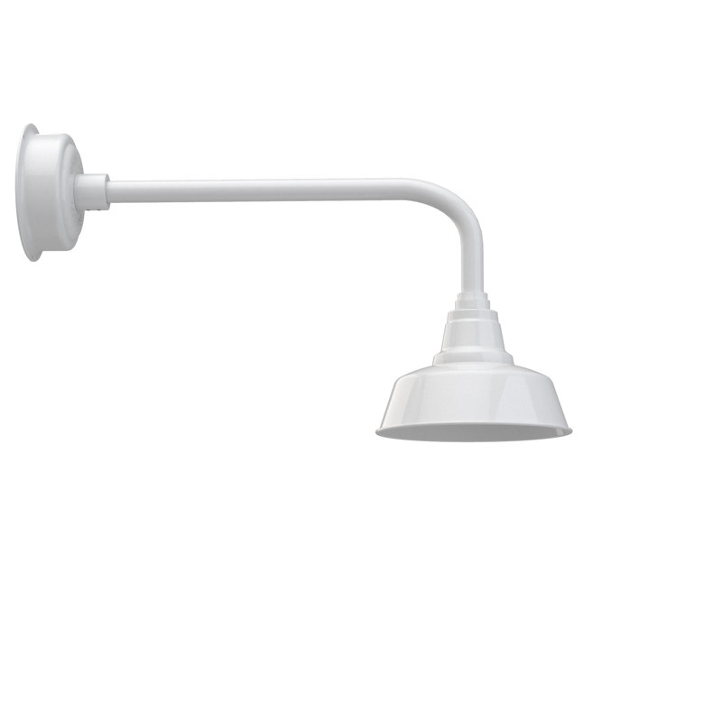 Luminaire de grange d’extérieur à del Vandervliet, Noir, 15.625" H x 28.25" W x 16.25" D