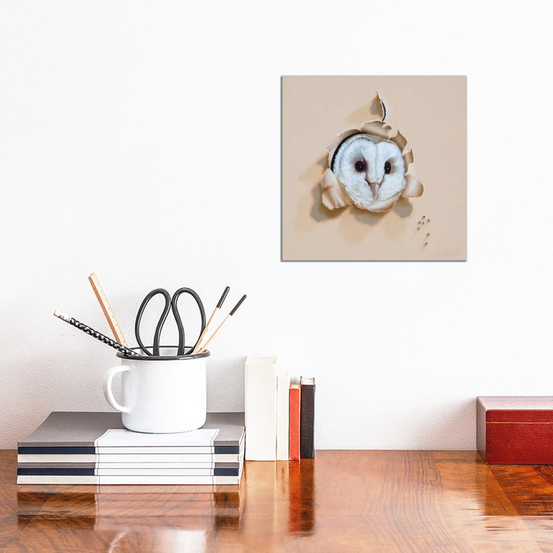 Who-o-o's There 1 Piece Wrapped Canvas Painting, 30.48cm H x 30.48cm W