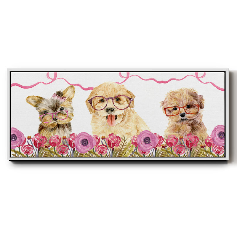 Collection Puppy Valentine, toile encadrée