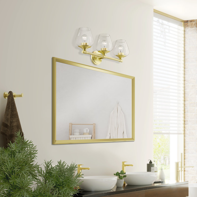 Sylmar 3 - Light Dimmable Vanity Light, Satin Brass