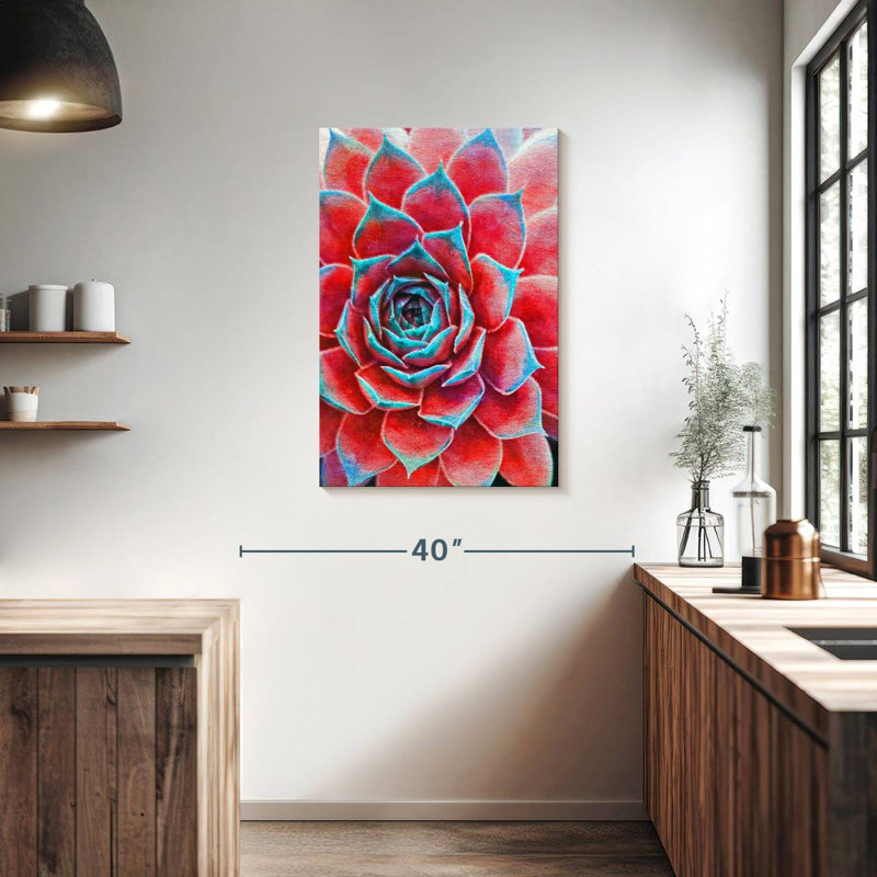 Harnek Crimson Succulents, 36" H x 24" W