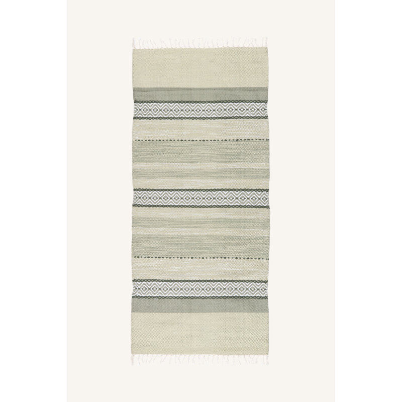 Runner Puck Striped Hand Woven Area Rug, Runner 70 x 300cm