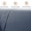 Ensemble de draps 4 pièces en lin bleu acier brossé Southshore-40317892-40314995