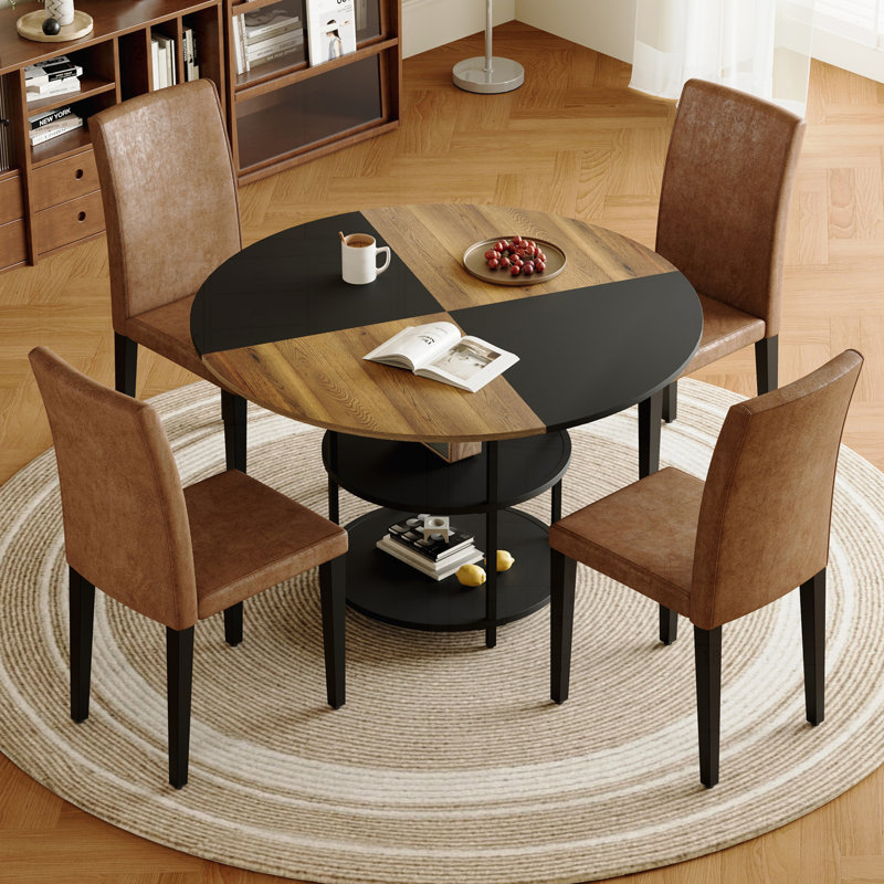Versatile Dining Set with Modern Design and Practical Storage