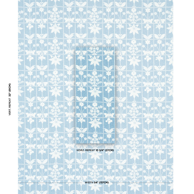 Georgia Wildflowers Fabric, Blue