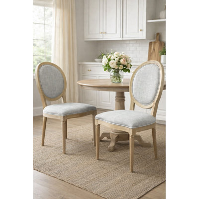 48cm H Polyester Blend Upholstered King Louis Back Accent