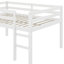 Lit mezzanine double en bois d'hévéa avec échelle-169288801