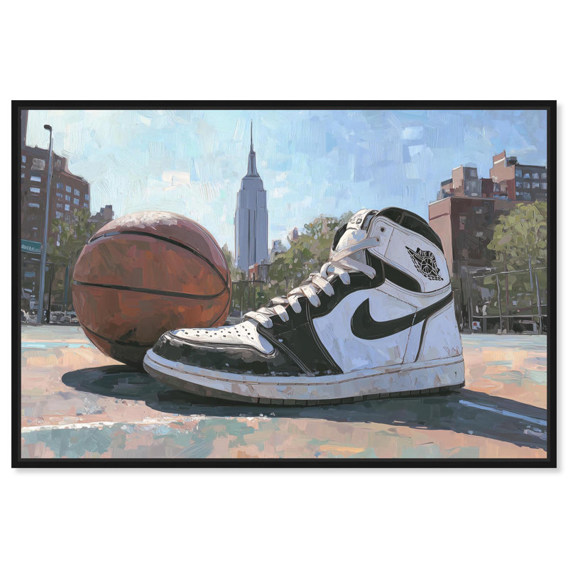 «NYC Balling Sneaker», impression sur toile par Art Remedy, cadre noir, 15 x 10, H 11 po x l 16 po, Structure noire
