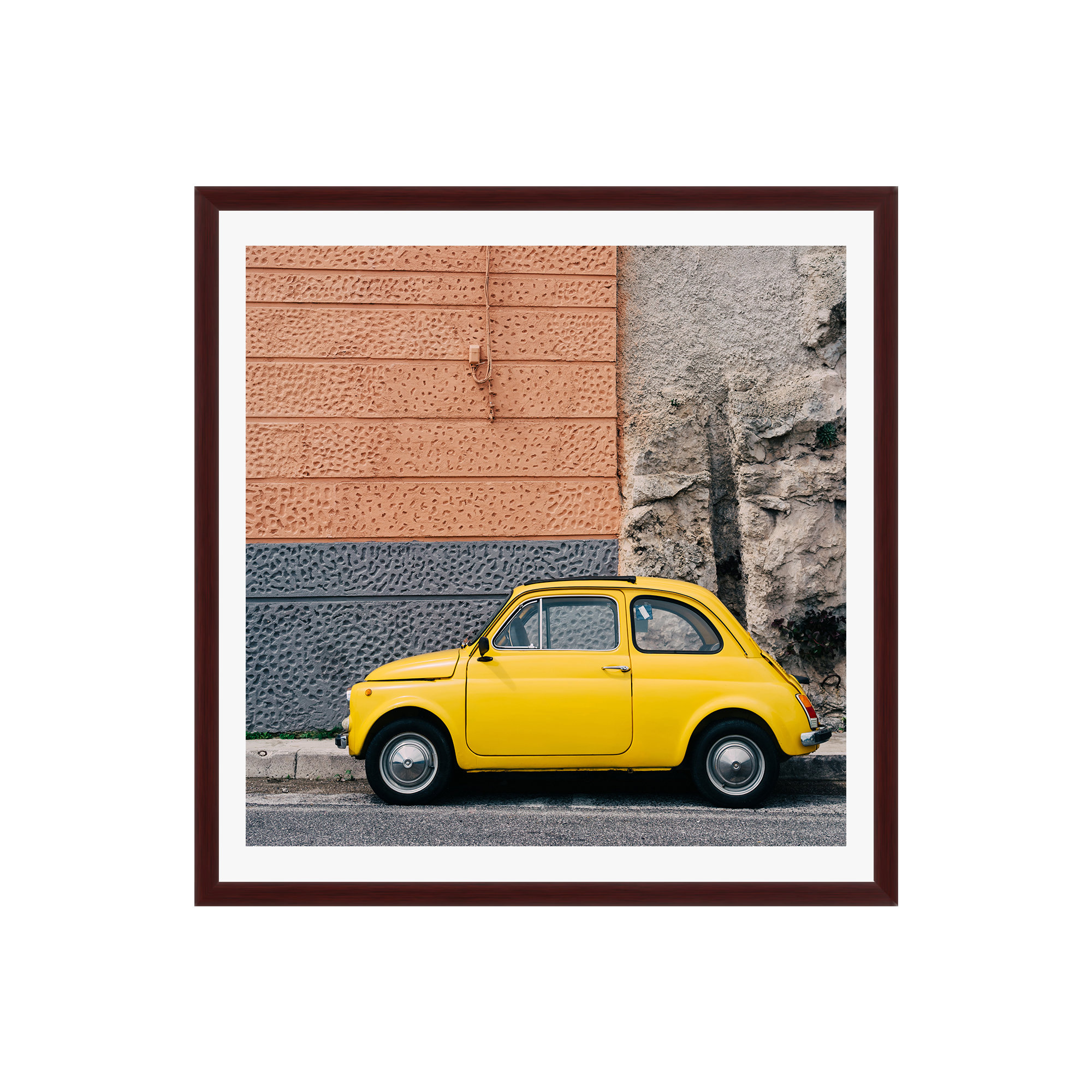 Amalfi Coast Drive XII by Bethany Young, Mahogany Floater Framed, No, 36" H x 36" W x 2" D