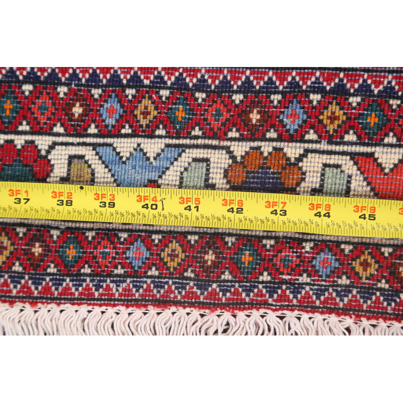 One-of-a-Kind 3'5" X 5'2" New Age Wool Area Rug in Red