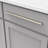 Streamline Collection Rectangular Pull - 12" Center to Center Cabinet Pull Glossy Nickel - Contemporary Hardware for Drawers & Cabinets    -117135559-91113127