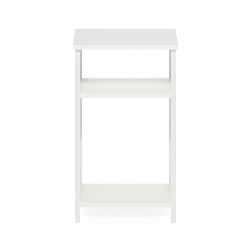 Table d'appoint en hauteur avec tablettes, Plateau espresso / base noire, H 22,8 po x l 13,4 po x P 11,7 po
