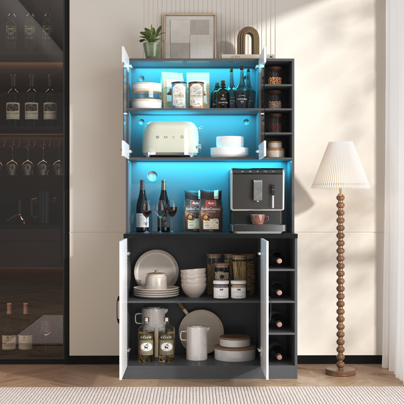 187cm Kitchen Pantry, White