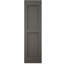 Volets extérieurs Americraft à deux panneaux plats égaux en bois véritable (par paire), 45,7 cm (L) x 203,2 cm (H), avec capuchons de volet en aluminium, vert rail-136153887