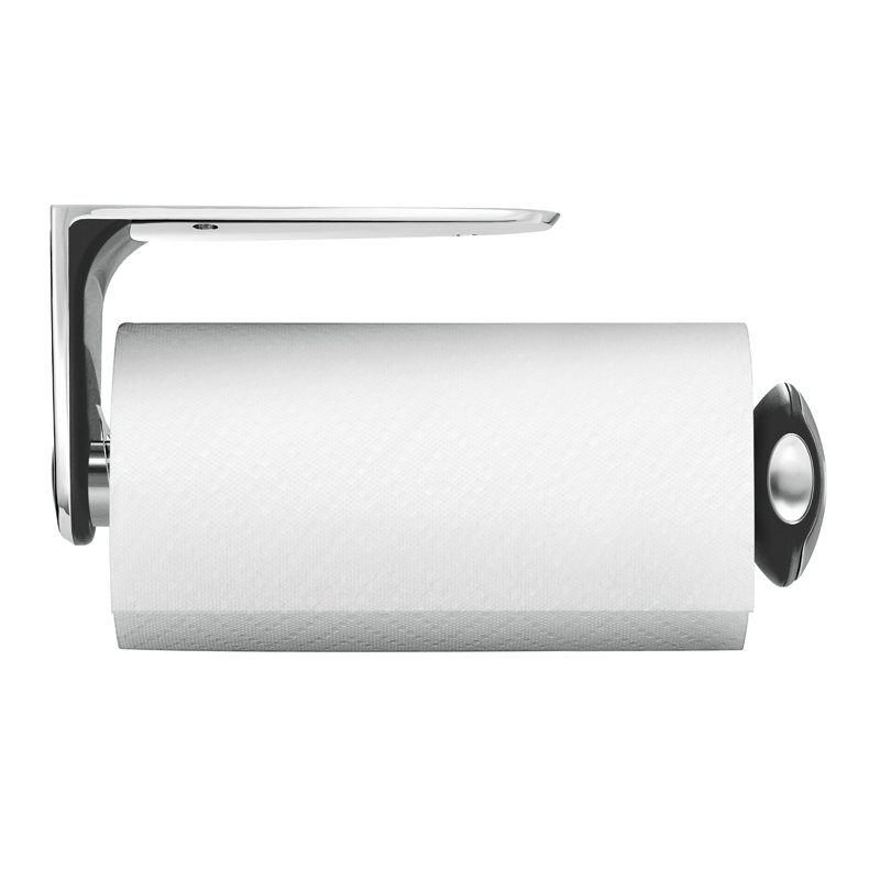 Simplehuman Long Wall Mount Paper Towel Holder, Brushed Stainless Steel, 12.5cm H x 28.2cm W x 7.6cm D