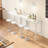 47 Inch Counter Height Bar Table, Rectangular Dining Counter Tables With Metal Legs,White