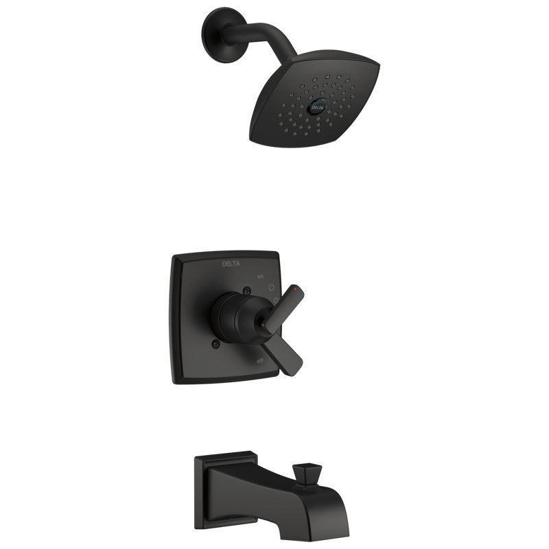 Ashlyn 17 Series Matte Black Tub Shower Faucet Set, Dual-Function Shower Trim Kit, Shower Fixtures, Bathtub Faucet Set, Shower Handle, Matte Black (Valve Not Included)