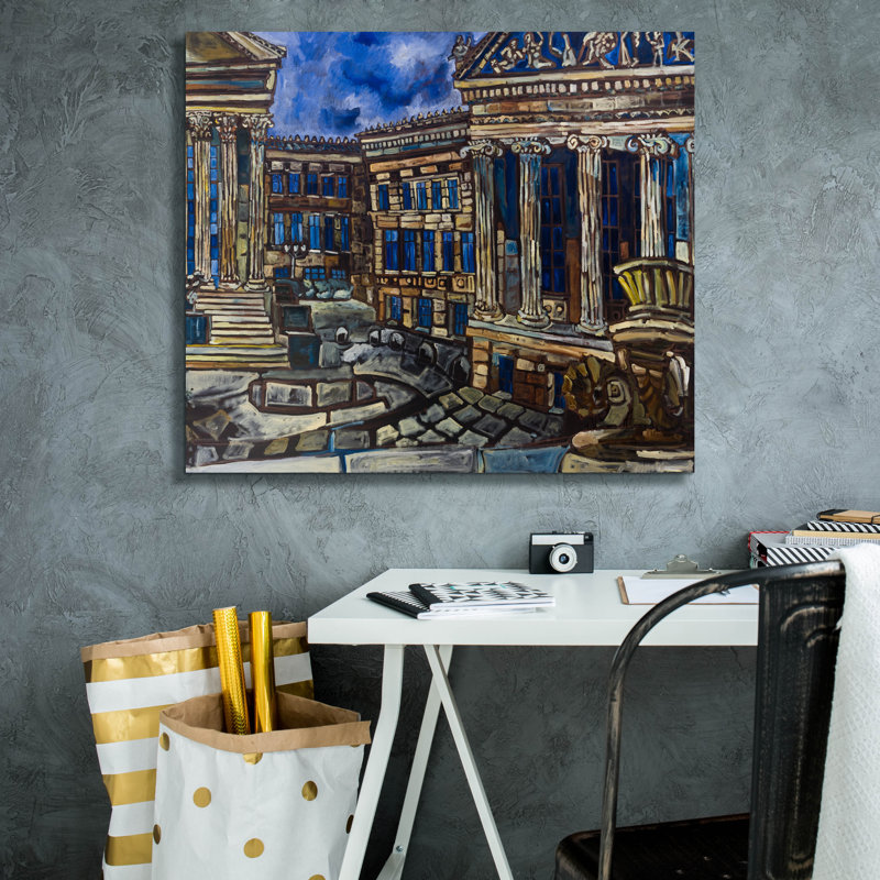  «The Art Museum» par Erin McGee Ferrell, art mural sur toile, 30 po x 26 po, H 26 po x l 30 po