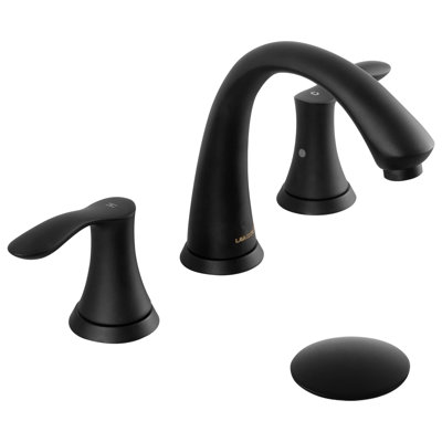 Widespread 2-Handle Bathroom Faucet with Drain Assembly