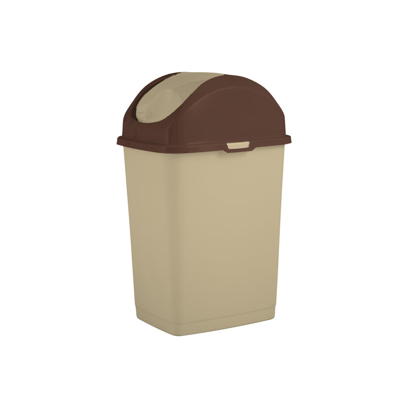 Poubelle pivotante Spina, Beige / Brun, 1.3