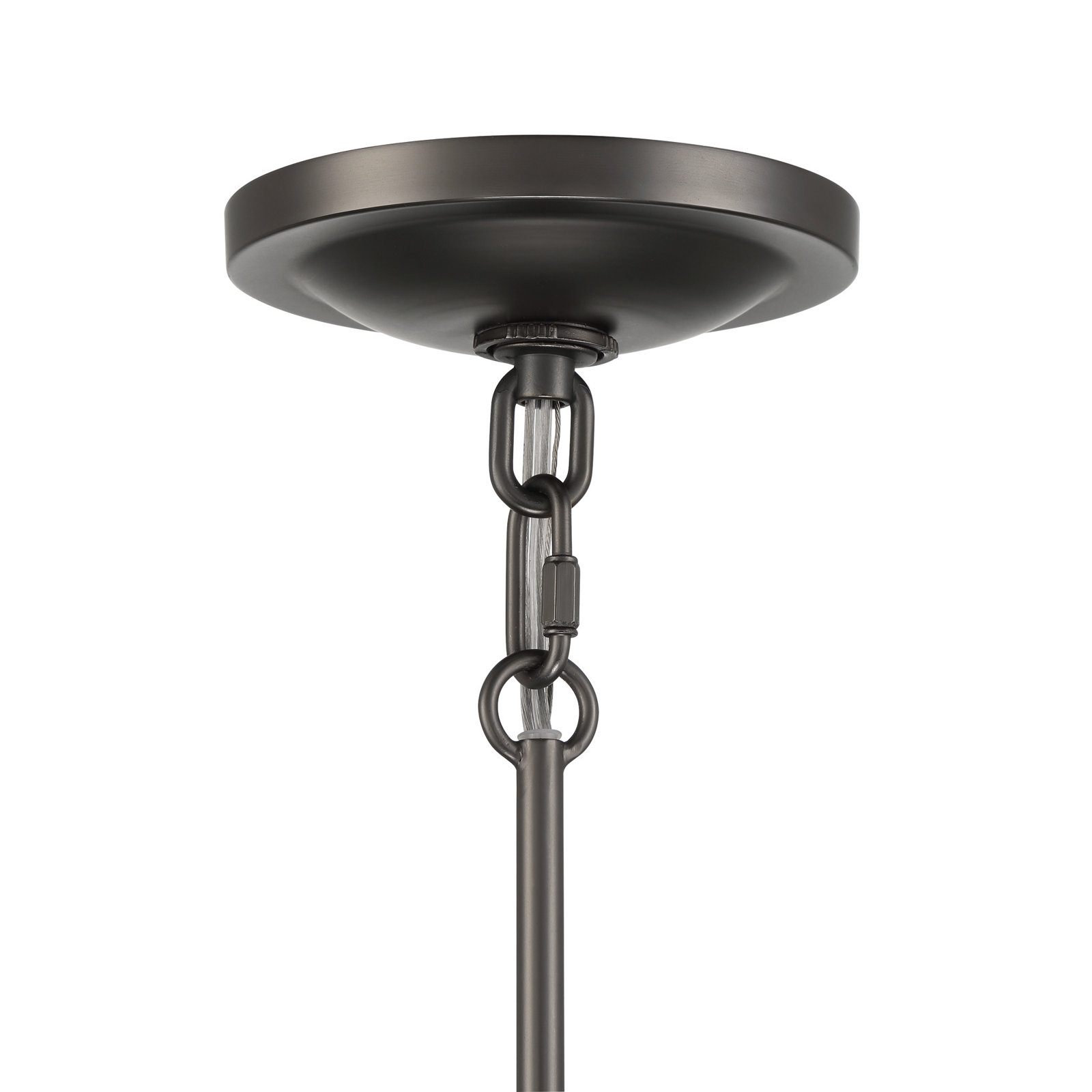 Dimmable Seeded Glass Single Light Pendant, Bronze