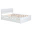 Structure de lit double moderne avec lit gigogne simple et 2 tiroirs-111789414