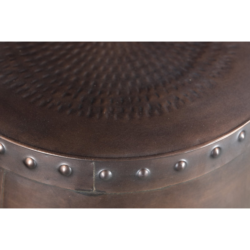  Table de bout ronde industrielle en fer 20 po Industrial