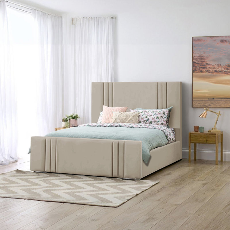 Adelpho Upholstered Bed, Coffee, Single (3')