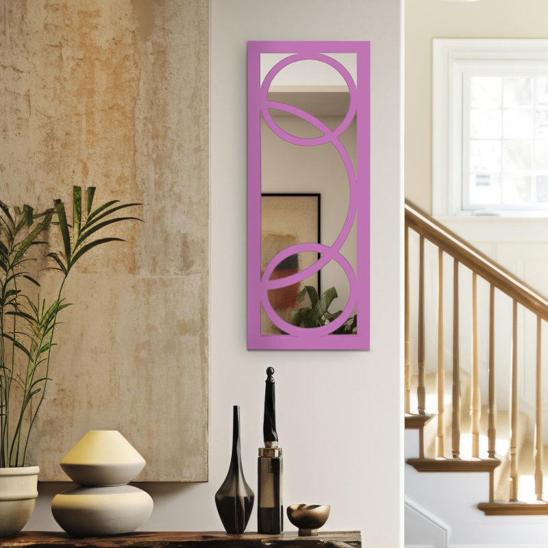 Rectangle Mirror, Hot Pink