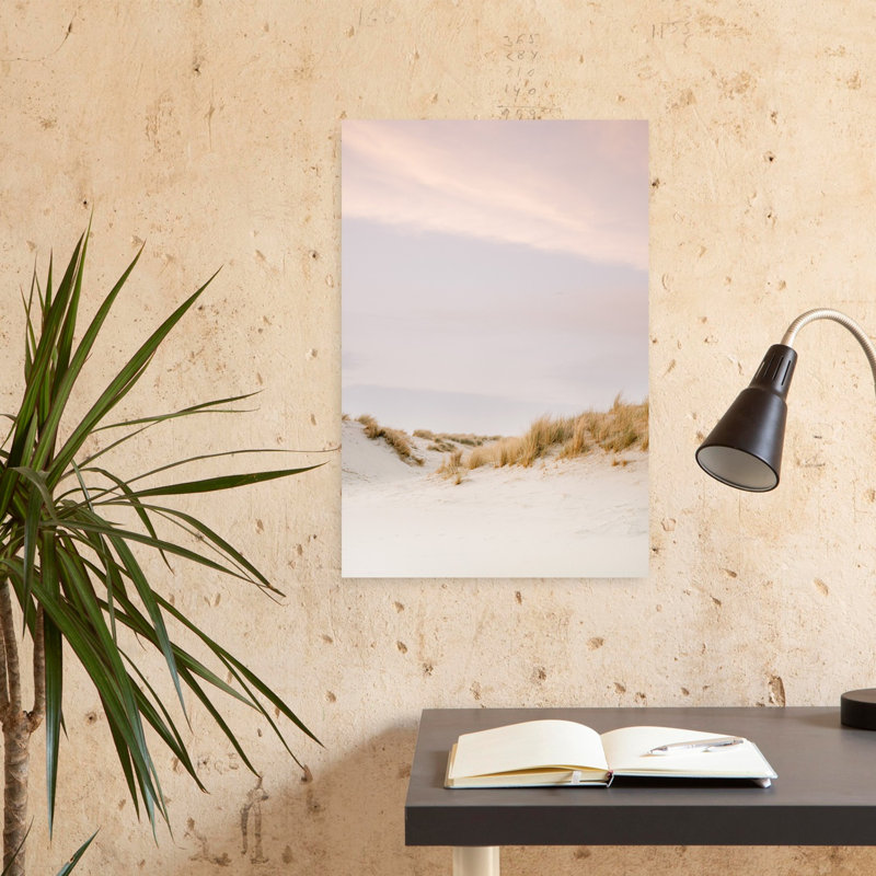 Art contemporain, paysage côtier abstrait, H 24 po x l 16 po