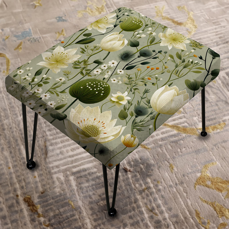 Earthy Zen Garden - Repose-pieds rectangulaire Plants