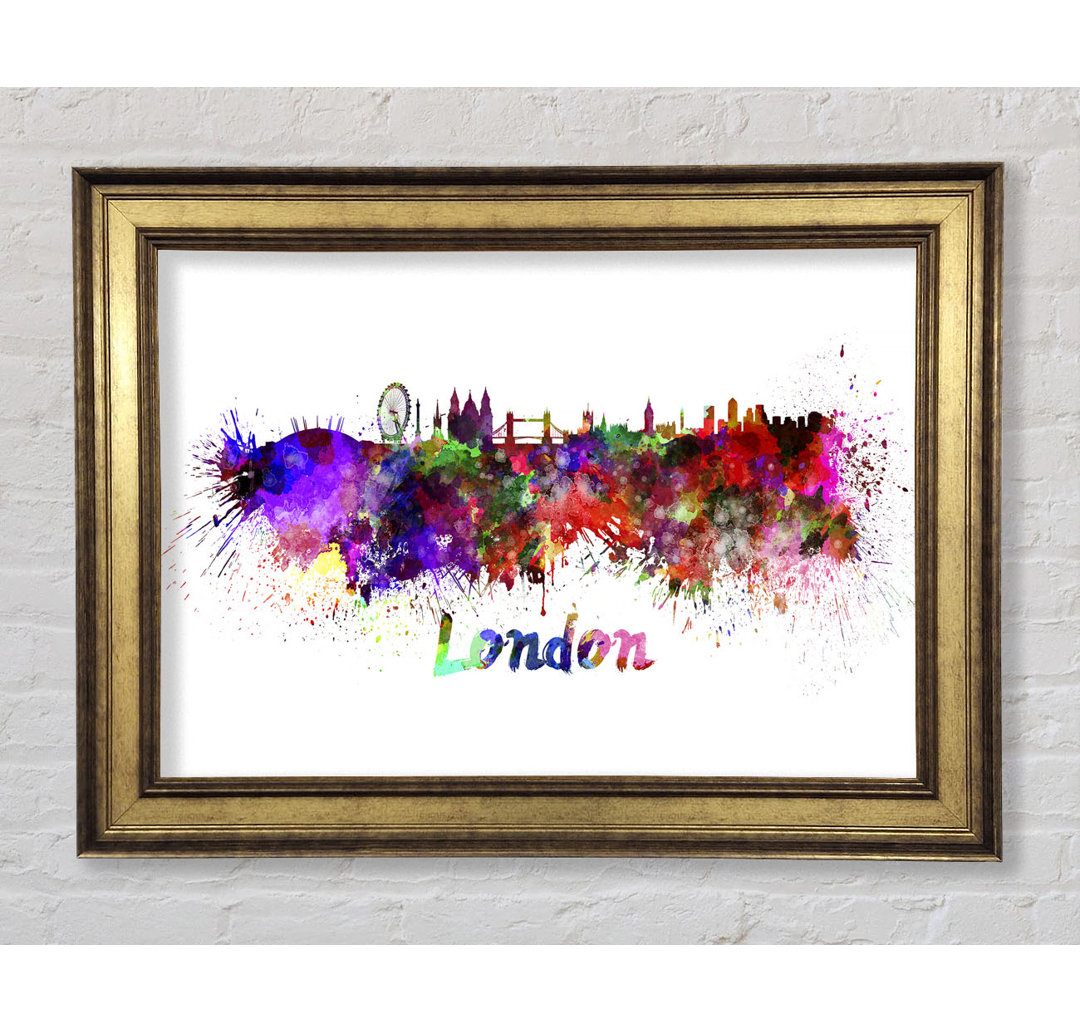 Rainbow London Splash 1 - Einzelner Bilderrahmen Kunstdrucke