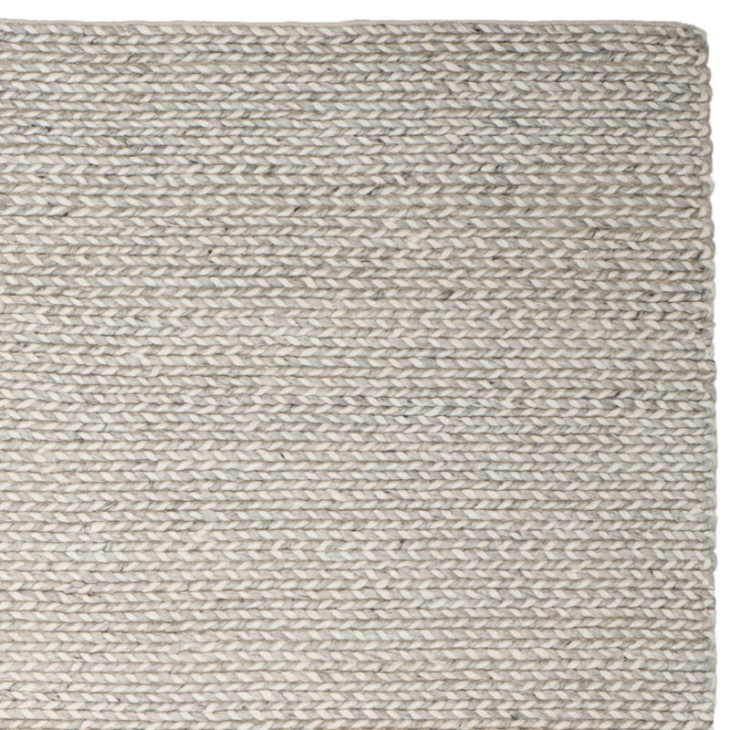 Hand-Tufted Ivory/Silver Area Rug, Rectangle 2'3" x 4'