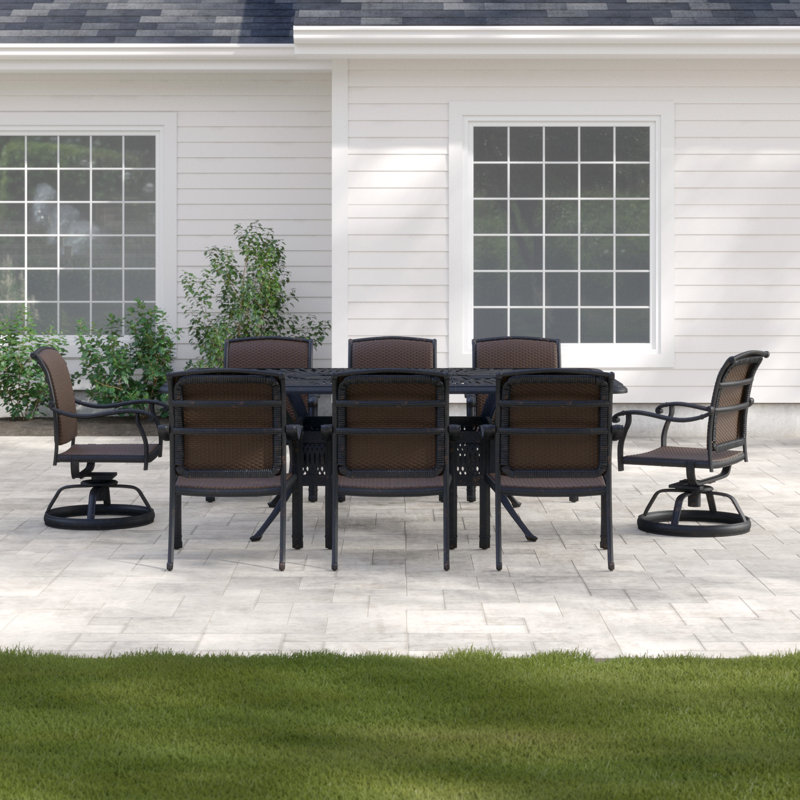 Harland 8 - Person Patio Dining Set with Rectangular Table