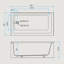 60 Inch Acrylic Rectangular Alcove Soaking Bathtub, Rectangle 60-Inch X 32-Inch Alcove Bath