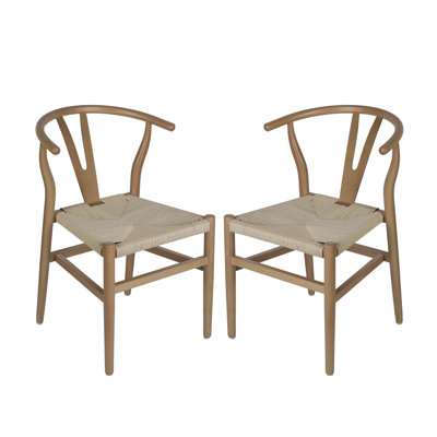 Commercial Y-Back Style Wood and Kraft Paper Stack Dining Chair
