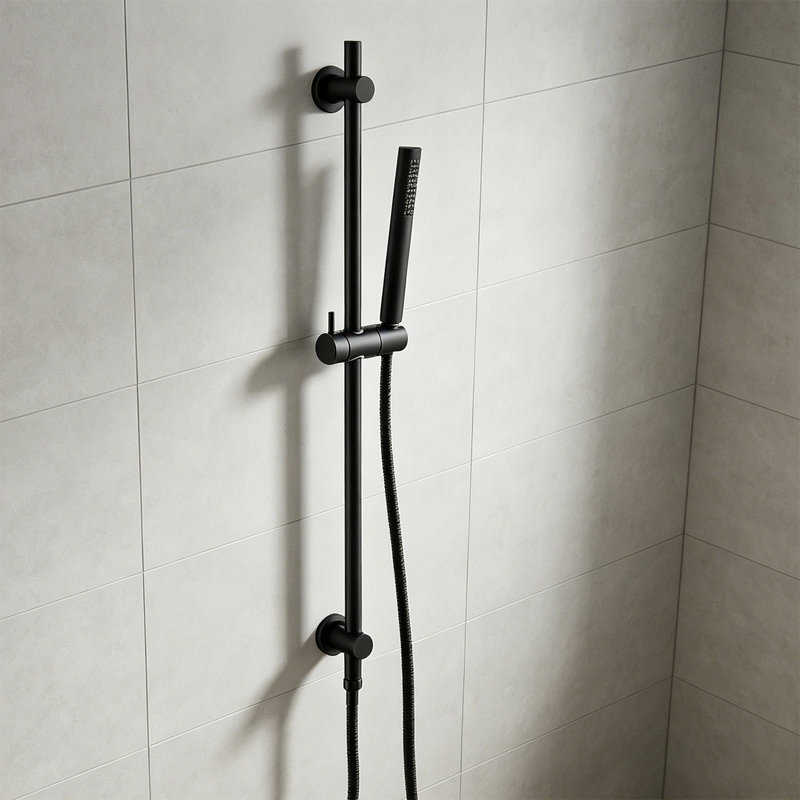 Topcraft Handheld Showerhead With 28-Inch Adjustable Slide Rail., Matte Black