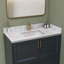 Garniture de meuble-lavabo à dossier rectangulaire en marbre blanc de 43 po x P 4 po pour comptoir de salle de bain Carrara