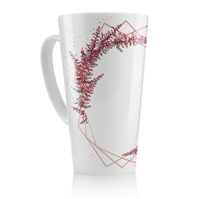 Flower And Geometric Shapes Latte Mug