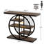 100Cm Console Table, Industrial 5-Tier Sofa Table with Storage Shelves