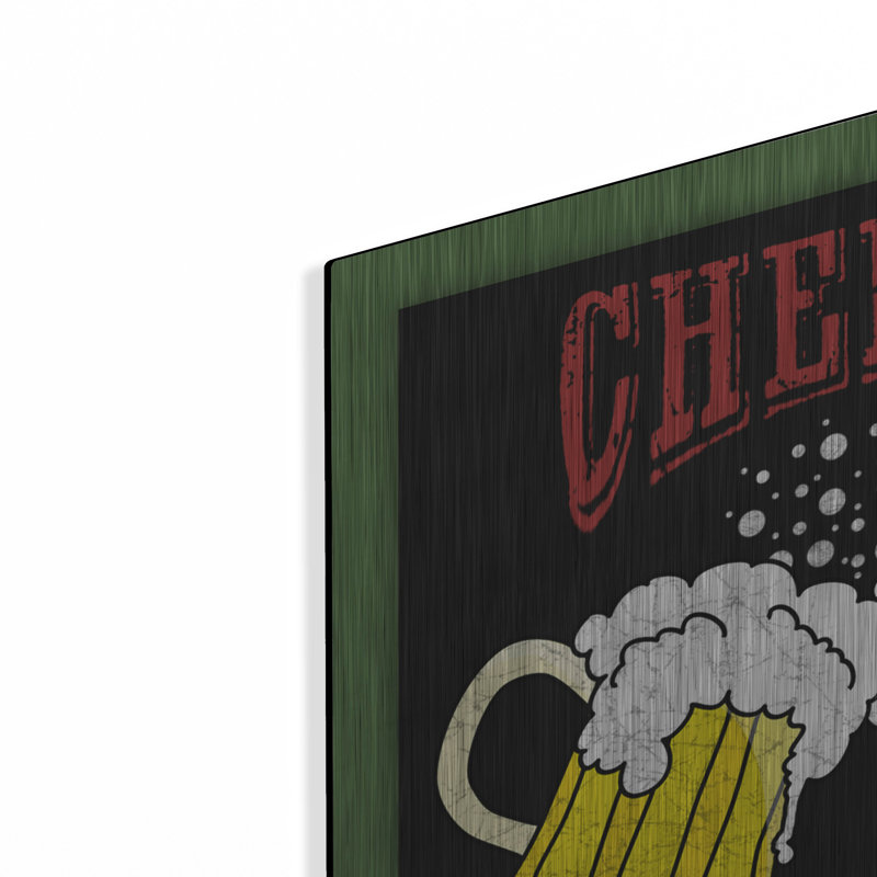  «Cheers Beer 1» par Jean Plout, art mural en métal, 24 po x 24 po, 24 po x 24 po