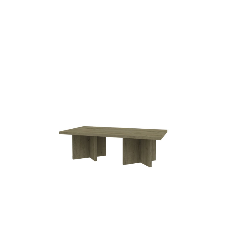Table basse Cleora, Bois beige