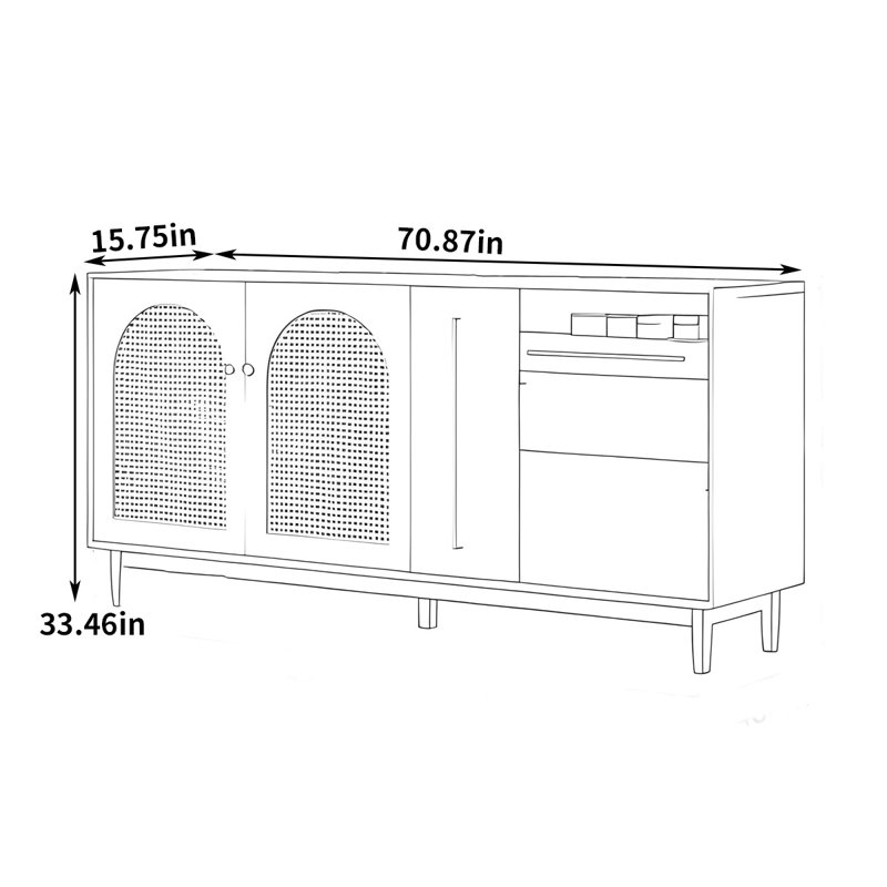 Buffet 70,87 pouces