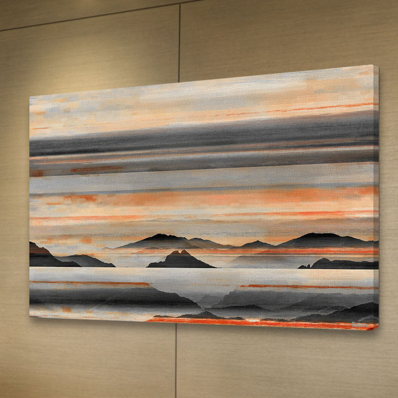 «Hidden Mountains», reproduction d'art sur toile tendue, H 20 po x l 30 po x P 1,5 po