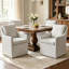 Fauteuil d'appoint pivotant en lin Modern