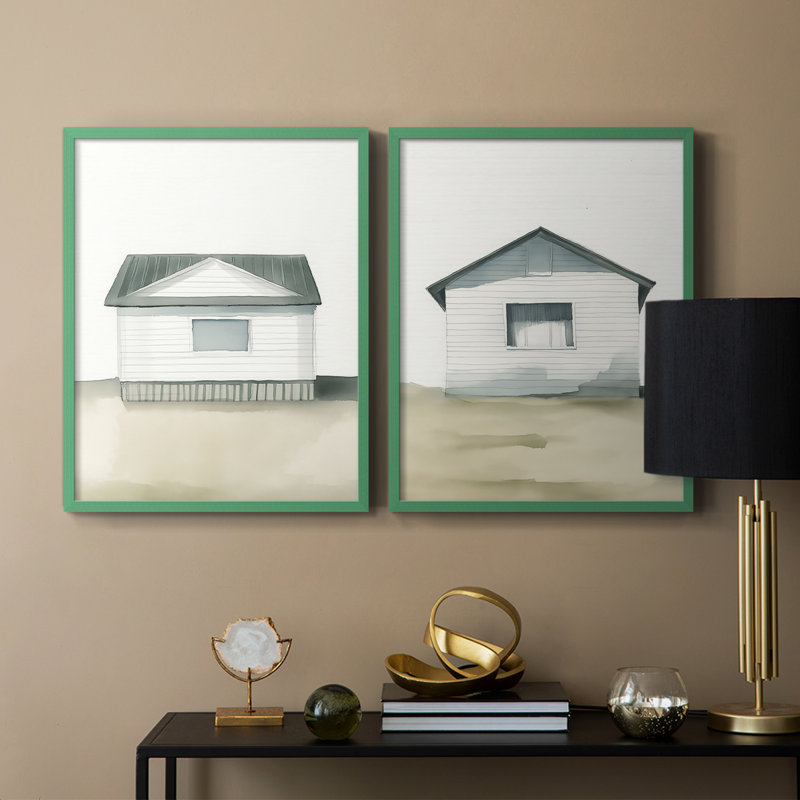 «LANDSCAPES Series LXV III», reproduction encadrée de qualité supérieure - prête à être accrochée - aucun clou requis - aucun clou requis