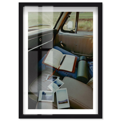 Road Trip Journal Shadowbox Print Photography Prints by Notoriart, Black Frame, 20 x 30