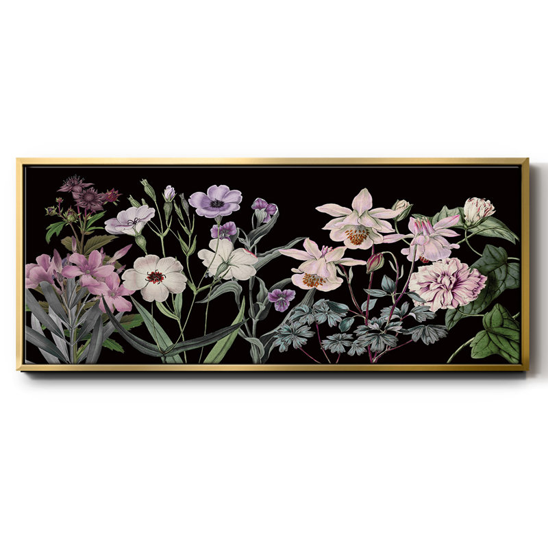 Garden Array- Framed Canvas, 12" H x 30" W